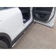 Пороги овальные с накладкой 75х42 мм для Mazda CX-5 2018-2023 артикул MAZCX517-25