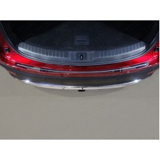 Накладка на задний бампер лист зеркальный с полосой для Mazda CX-9 2017-2023