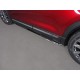 Пороги овальные гнутые с накладкой 75х42 мм для Mazda CX-9 2017-2023 артикул MAZCX917-16