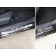 Накладки на пороги зеркальный лист надпись Tiida для Nissan Tiida 2015-2018 артикул NISTII15-06