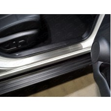 Накладки на пороги шлифованный лист 4 штуки для Nissan Qashqai 2019-2023