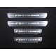 Накладки на пороги шлифованный лист надпись Fortuner 4 штуки для Toyota Fortuner 2017-2023 артикул TOYFORT17-06