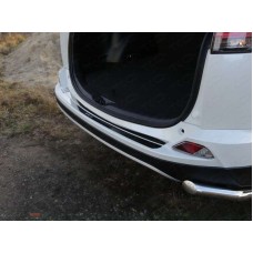 Накладка на задний бампер зеркальный лист надпись RAV4 для Toyota RAV4 2015-2019