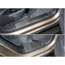 Накладки на пластиковые пороги лист шлифованный 4 шт для Volkswagen Touareg 2018-2022