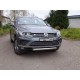 Защита передняя овальная 75х42 мм для Volkswagen Touareg R-Line 2014-2017 артикул VWTOUARRL14-13