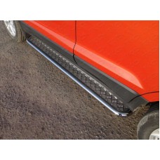 Пороги с площадкой алюминиевый лист 42 мм для Ford Ecosport 2014-2018