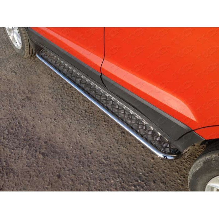 Пороги с площадкой алюминиевый лист 42 мм для Ford Ecosport 2014-2018 для Ford Ecosport 2014-2018