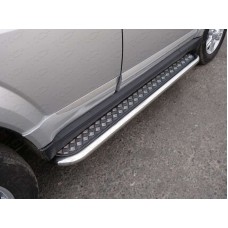 Пороги с площадкой алюминиевый лист 60 мм для Great Wall Hover H3 New 2014-2015