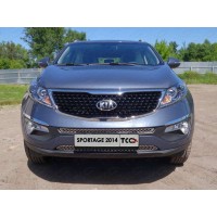 Накладка решётки радиатора средняя лист для Kia Sportage 2014-2015
