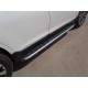 Пороги алюминиевые ТСС с накладкой серебристые для Subaru Outback 2015-2021 артикул SUBOUT15-11SL