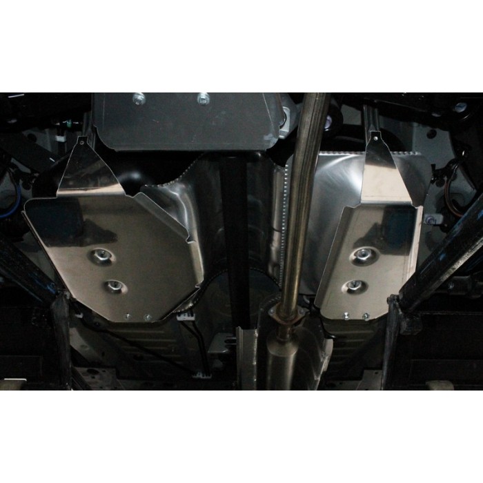 Защита бака ТСС алюминий 4 мм (комплект 2 шт) для Toyota RAV4 2019-2023 артикул ZKTCC00421