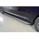 Пороги алюминиевые ТСС с пластиковой накладкой карбон серебро для Kia Carnival 2020-2023 артикул KIACAR21-31SL