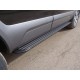 Пороги алюминиевые Slim Line Black для Volkswagen Touareg R-Line 2014-2017 артикул VWTOUARRL14-32B