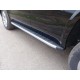 Пороги алюминиевые ТСС с накладкой серебристые для Chevrolet Tahoe 2016-2023 артикул CHEVTAH16-09SL