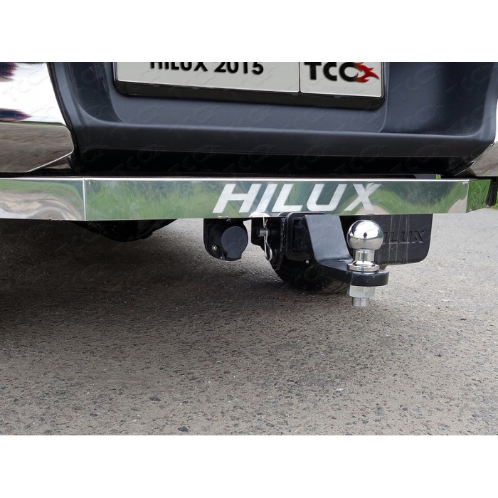 Фаркоп ТСС оцинкованный, шар E нержавеющий для Toyota Hilux 2015-2023 артикул TCU00023N