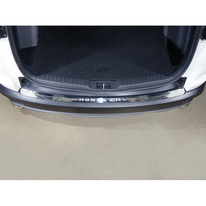 Накладка на задний бампер лист зеркальный надпись Honda CR-V для Honda CR-V 2017-2023 артикул HONCRV17-11