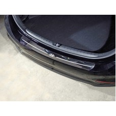 Накладка на задний бампер зеркальный лист лого Hyundai для Hyundai Accent 2018-2023