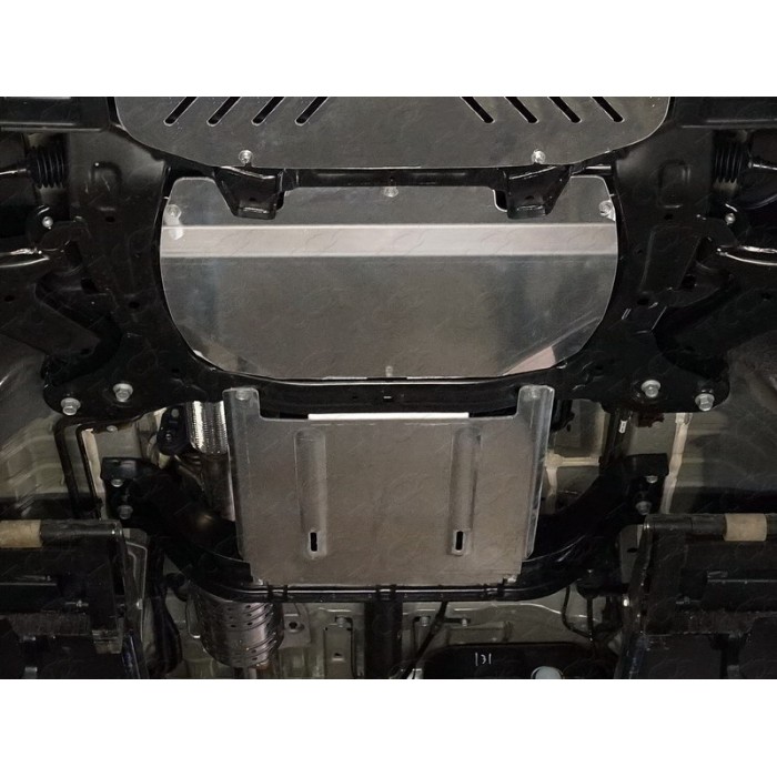 Защита КПП алюминий 4 мм комплект 2 шт для Hyundai H-1 Starex 2019-2021 артикул ZKTCC00358