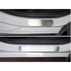 Накладки на пороги шлифованный лист  для Hyundai i40 2011-2019