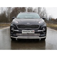 Защита передняя двойная 60-42 мм для Kia Sportage 2019-2024