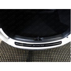 Накладка на задний бампер зеркальный лист надпись Skyactiv для Mazda CX-5 2018-2023