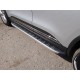 Пороги алюминиевые ТСС с накладкой серые для Renault Koleos 2018-2023 артикул RENKOL17-32GR