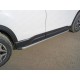 Пороги алюминиевые ТСС с накладкой серебристые для Subaru Forester SK 2018-2023 артикул SUBFOR18-32SL