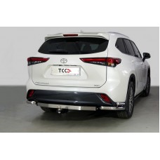 Защита задняя двойные уголки 60-42 мм для Toyota Highlander 2020-2023