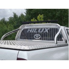 Защита кузова пикапа и заднего стекла с фарой 75х42 мм  для Toyota Hilux/Hilux Black Onyx 2015-2023