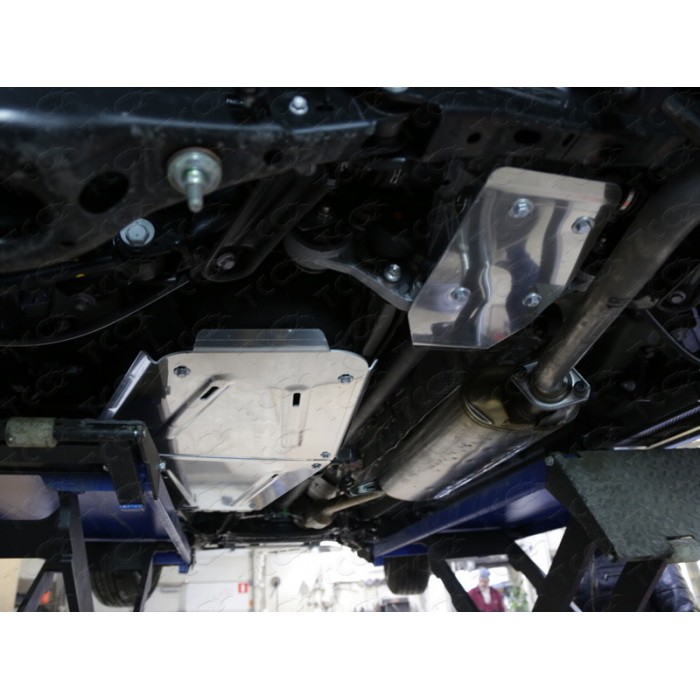 Защиты комплект алюминий 4 мм картер и кпп, бак, задний дифференциал для Toyota RAV4 2013-2019 артикул ZKTCC00286K