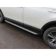 Пороги алюминиевые ТСС с накладкой серые для Toyota RAV4 2015-2019 артикул TOYRAV15-19GR
