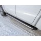 Пороги алюминиевые ТСС с накладкой серебристые для Volkswagen Amarok 2016-2023 артикул VWAMAR17-31SL
