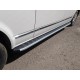 Пороги алюминиевые ТСС с накладкой серебрянный карбон для Volkswagen Transporter T6 2015-2023 артикул VWTRANS17-19SL