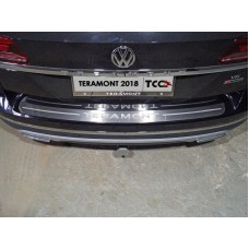 Накладка на задний бампер лист шлифованный надпись Teramont для Volkswagen Teramont 2018-2023
