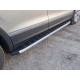 Пороги алюминиевые ТСС с накладкой для Volkswagen Tiguan 2016-2023 артикул VWTIG17-52AL