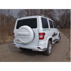 Защита задняя двойные уголки 76-42 мм для УАЗ Патриот 2015-2023