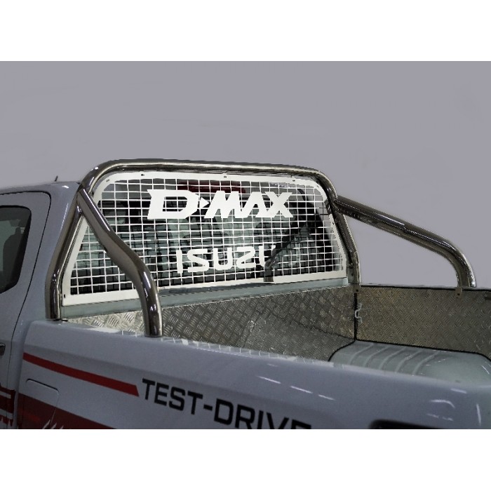 Защита кузова и заднего стекла овальная 75х42 мм на 3.0 для Isuzu D-MAX 2019-2023