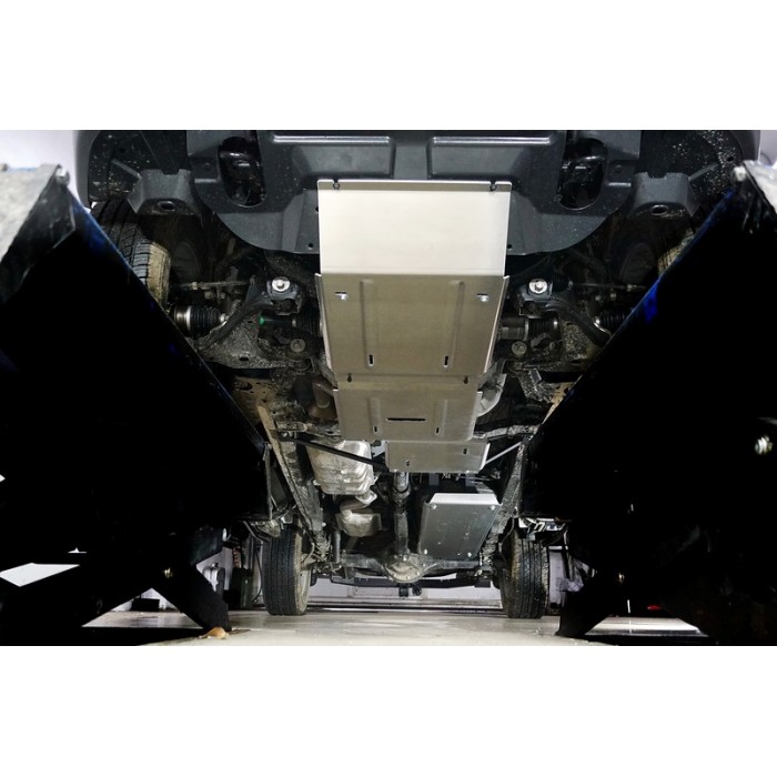 Защиты комплект ТСС алюминий (картера, переднего моста, КПП, раздаточной коробки, бака) 4 мм на 4WD 2.0 для JAC T6 2021-2023