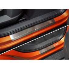 Накладки на пороги шлифованные 4 шт для Volkswagen Taos 2021-2023