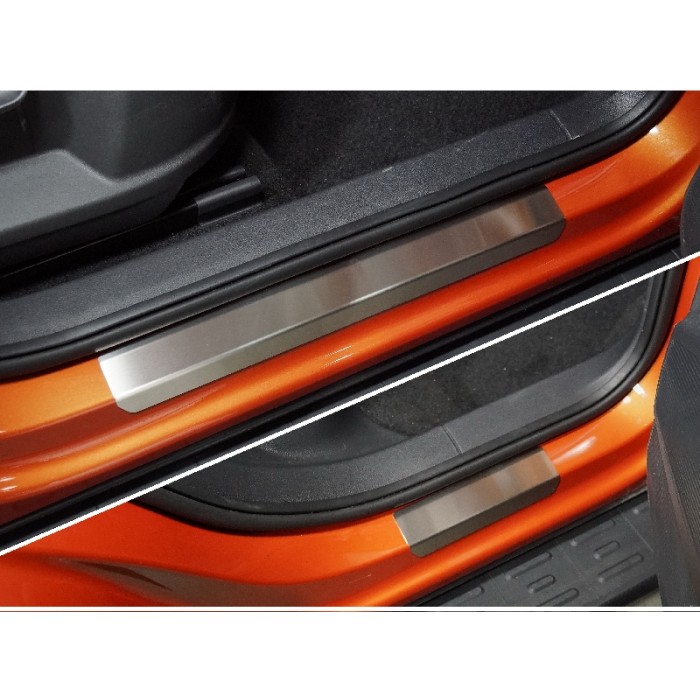 Накладки на пороги шлифованные 4 шт для Volkswagen Taos 2021-2023