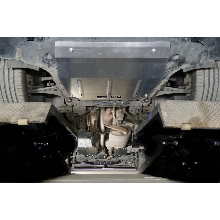 Защиты комплект ТСС алюминий (картер и кпп, бака, заднего редуктора) 4 мм на 4WD 2.0 для GAC GS8 2021-2023