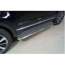 Пороги с площадкой алюминиевый лист 42,4 мм на 2WD для Changan CS55 2022