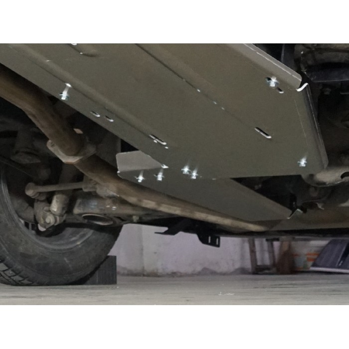 Защита заднего дифференциала ТСС алюминий (защита бака и адсорбера) 4 мм на 4WD 1.5 для Geely Atlas Pro 2021-2023