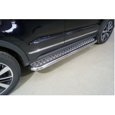 Пороги с площадкой алюминиевый лист 60,3 мм на 2WD для Changan CS55 2022