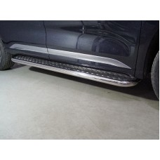 Пороги с площадкой алюминиевый лист 60,3 мм на 2WD 2.0 для Exeed VX 2021-2023