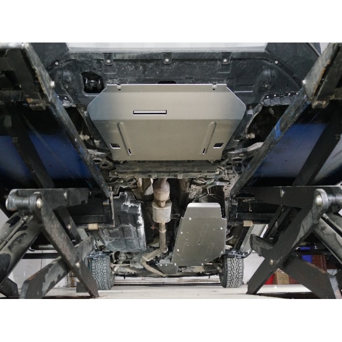 Защиты комплект ТСС алюминий (картер и кпп, задн. дифференциал, бак и адсорбер) 4 мм на 4WD 1.5 для Geely Atlas Pro 2021-2023