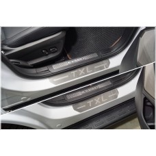 Накладки на пороги шлифованные с логотипом 4 шт на 4WD 1.6 для Exeed TXL 2020-2023