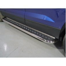 Пороги с площадкой алюминиевый лист 60,3 мм для Volkswagen Taos 2021-2023