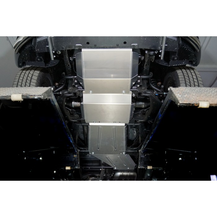 Защиты комплект ТСС алюминий (картер, передний мост, кпп, рк) 4 мм на 4WD 2.0 для Great Wall Poer 2021-2023