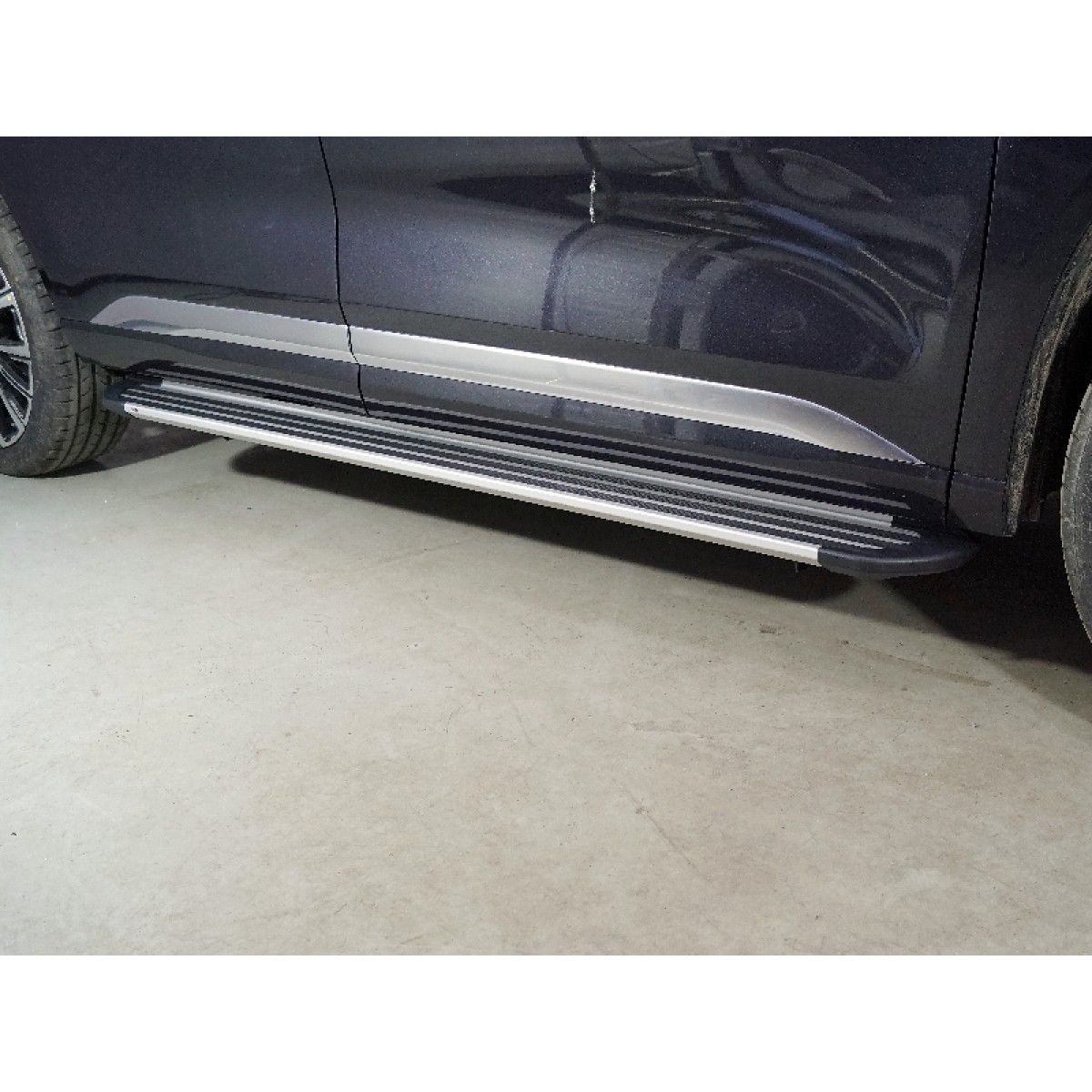 Пороги алюминиевые Slim Line Silver 1920 мм на 2WD 2.0 для Exeed VX ...
